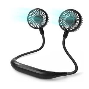 COMLIFE Portable Neck Fan, 2600mAh Battery Operated Ultra Quiet Hands Free USB F